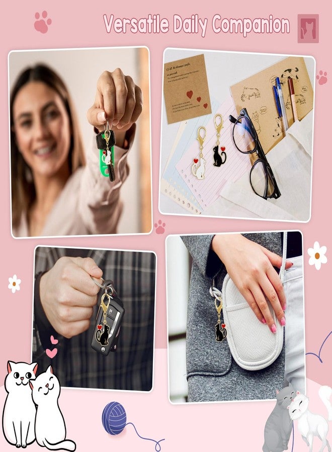 Joyline Cute Cat Heart Keychain for Women Love Charm Purse Bag Keychain Christmas Valentines Anniversary Birthday Gifts - Image 5